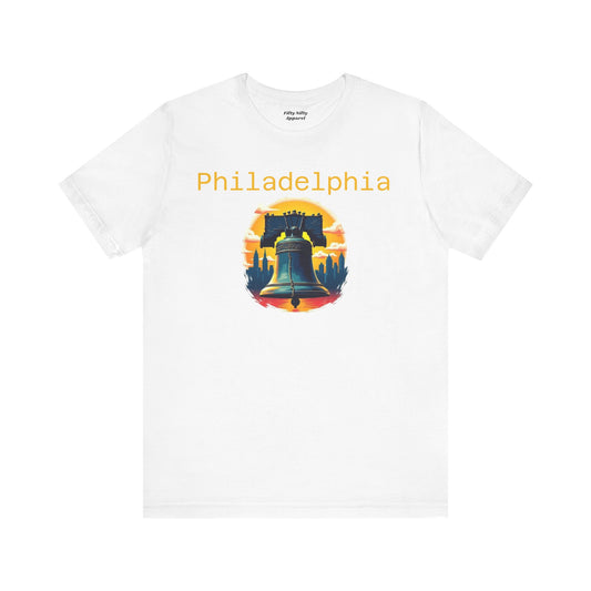 Philadelphia Tee - Unisex Jersey Short Sleeve with Liberty Bell Design
