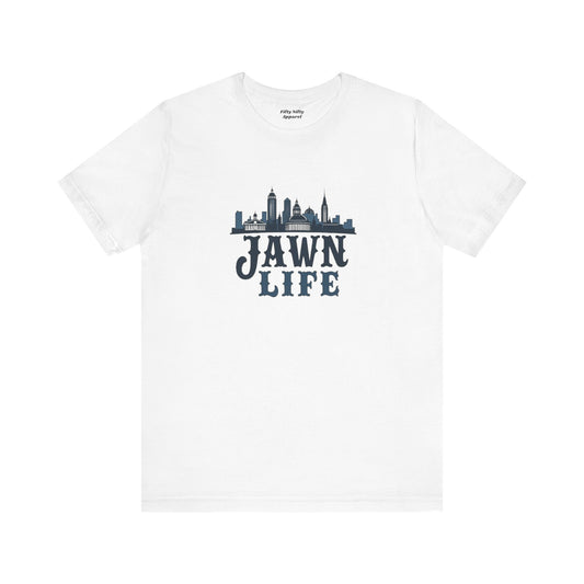 Jawn Life Unisex Jersey Tee - City Skyline Graphic Tee for Urban Style